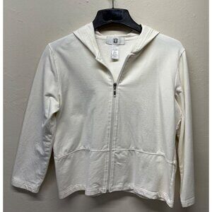 Vintage 90s Full Zip Jacket Womens Large Activewear Workout Cotton Spandex